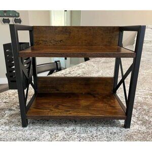 New Coffee Bar Accessories Organizer, Spice Rack Organizer, Wooden Kitchen Count